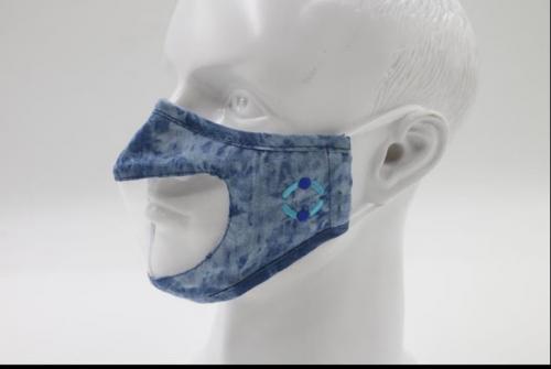 Transparent Mask: Tie-dye Denim